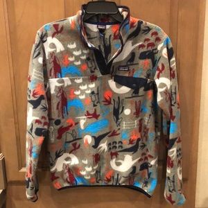 Patagonia Synchilla snap-t pullover fleece sweatshirt jacket rare arctic print